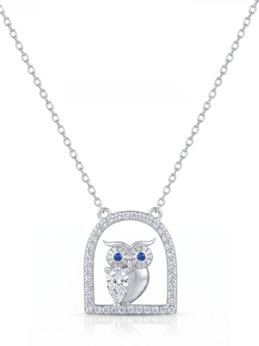 Owl Necklace, 925 Sterling Silver, Vintage Charmed Aroma